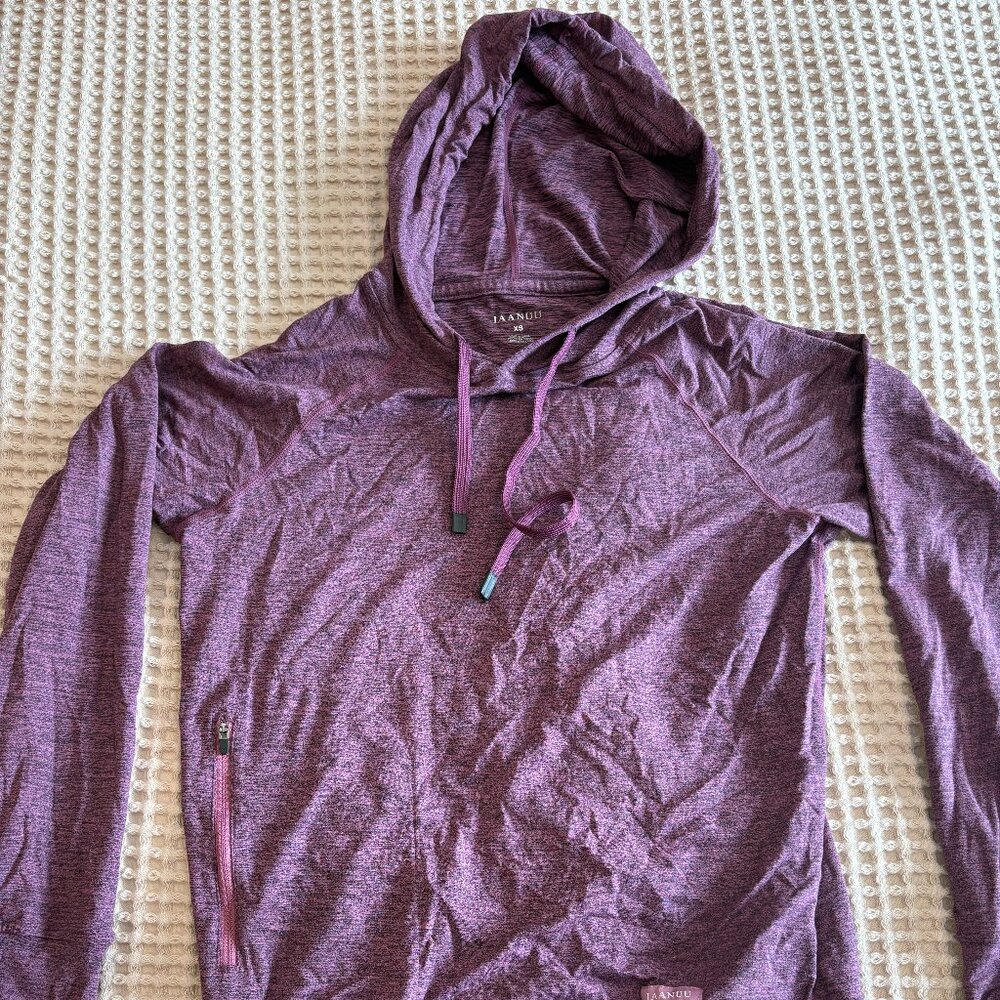Jaanuu Women's 1-Pocket Lounge Hoodie size XS - HEATHER BLACKBERRY